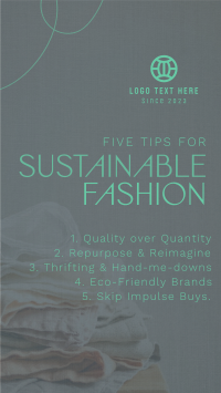 Chic Sustainable Fashion Tips TikTok video Image Preview