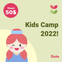 Cute Kids Camp Instagram post Image Preview