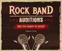 Brutalism Rock Auditions Facebook Post Design