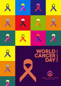 Multicolor Cancer Day Flyer Image Preview