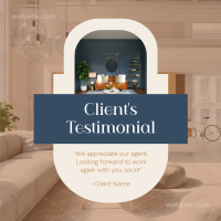 Clean Real Estate Testimonial Instagram post Image Preview