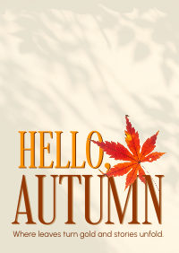 Cozy Autumn Greeting Poster Design