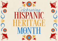 Traditional Hispanic Heritage Month Postcard Image Preview