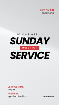 Sunday Worship Service Instagram story Image Preview