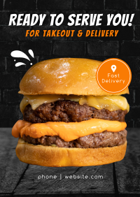 Fast Delivery Burger Flyer Design