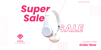 Super Sale Headphones Twitter Post Design