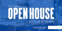 Minimalist Open House Twitter post Image Preview