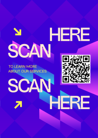 Modern Corporate QR Code Poster Design