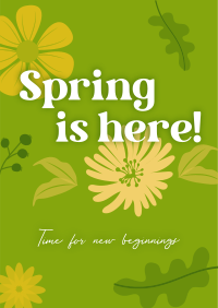 Spring New Beginnings Poster Design