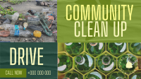 Community Clean Up Drive Facebook Event Cover Design