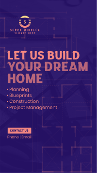 Blueprint Construction Facebook Story Image Preview