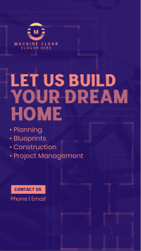 Blueprint Construction Facebook story Image Preview