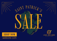 St. Patrick's Sale Clover Postcard Image Preview