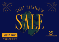 St. Patrick's Sale Clover Postcard Design