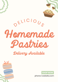 Aesthetic Bakery Illustration Flyer Design