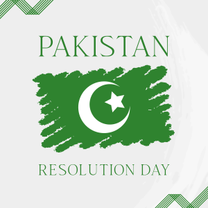 Pakistan Day Brush Flag Instagram post Image Preview