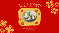 Floral Chinese Food Facebook Event Cover Design