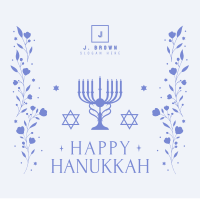 Hanukkah Festival of Lights Instagram Post Design