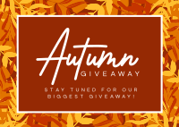 Leafy Autumn Giveaway Postcard Image Preview