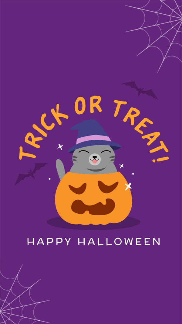 Halloween Cat Facebook Story Design