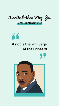 Martin Luther King Quote  Facebook Story Design
