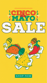 Cinco De Mayo Mascot Sale Instagram reel Image Preview