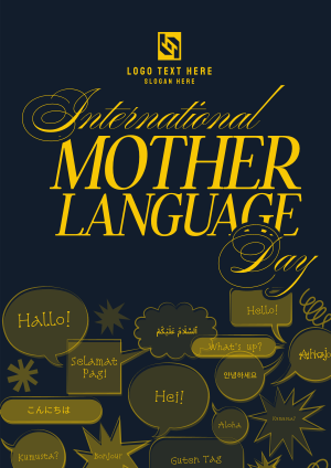 Modern Nostalgia International Mother Language Day Flyer Image Preview