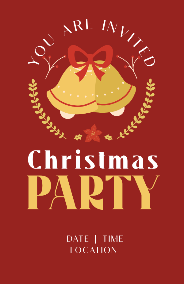 Christmas Bell Invitation Design Image Preview