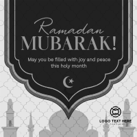 Ramadan Temple Greeting Instagram Post Design