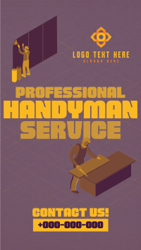 Isometric Handyman Services Instagram Story Design