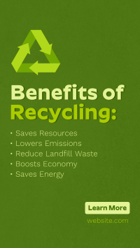 Recycling Benefits Facebook story Image Preview