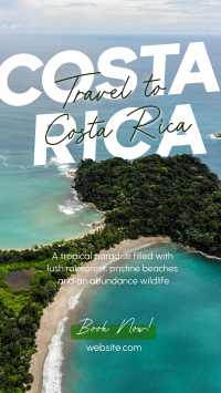 Travel To Costa Rica TikTok Video Design