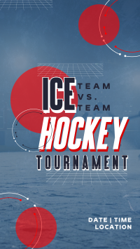 Sporty Ice Hockey Tournament Instagram story Image Preview