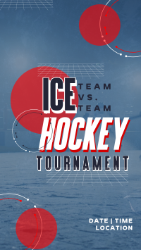 Sporty Ice Hockey Tournament Instagram Story Design