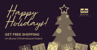 Christmas Free Shipping Facebook Ad Design