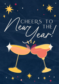 Rustic New Year Greeting Poster Design