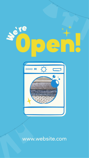 Laundry Open Facebook story Image Preview