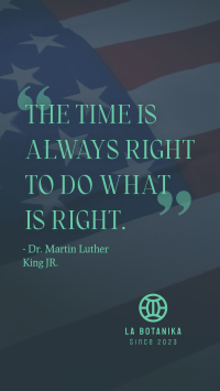 Martin Righteousness Quote Instagram Reel Design