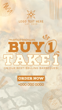 Buy 1 Take 1 Barbeque Facebook Story Design