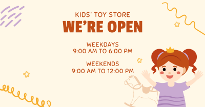Toy Shop Hours Facebook ad Image Preview
