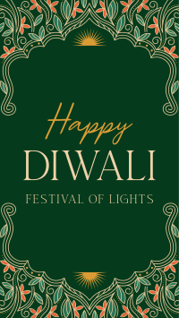 Elegant Diwali Frame Facebook Story Design