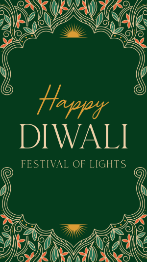 Elegant Diwali Frame Facebook story Image Preview