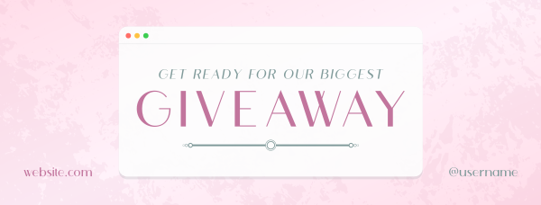 Elegant Chic Giveaway Facebook Cover Design Image Preview