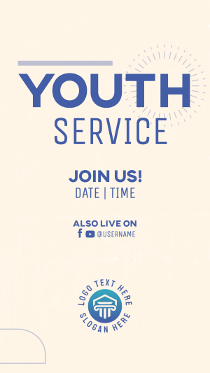 Youth Service Facebook story Image Preview