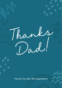 Thanks Dad Script Poster Design