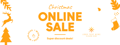 Christmas Online Sale Facebook cover Image Preview