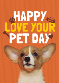 Wonderful Love Your Pet Day Greeting Poster Image Preview