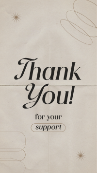 Minimalist Thank You TikTok Video Design