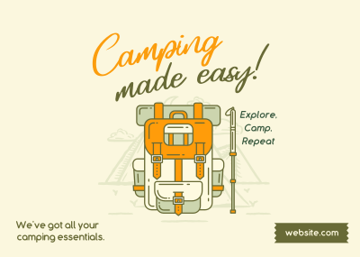 Camping made easy Postcard Image Preview