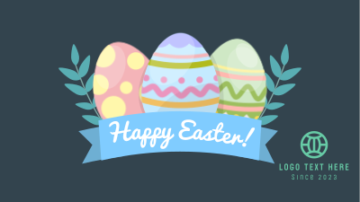 Colorful Easter Egg Banner Facebook event cover Image Preview